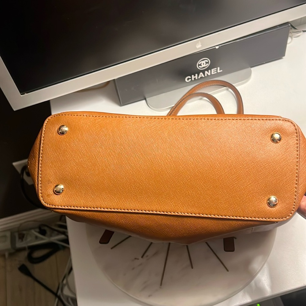 🛑 1 hour sale. Michael Kors, Brown Leather Tote Bag - Picture 3 of 7